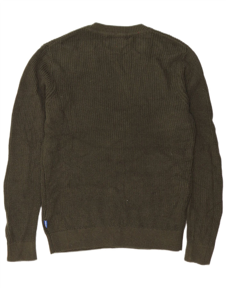 Jack & Jones muški džemper s okruglim izrezom Srednje zeleni akril