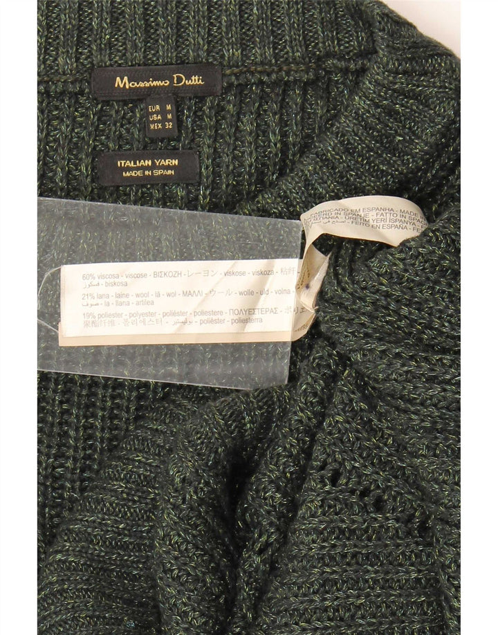 Massimo Dutti ženski džemper s okruglim izrezom UK 14 Srednji kaki