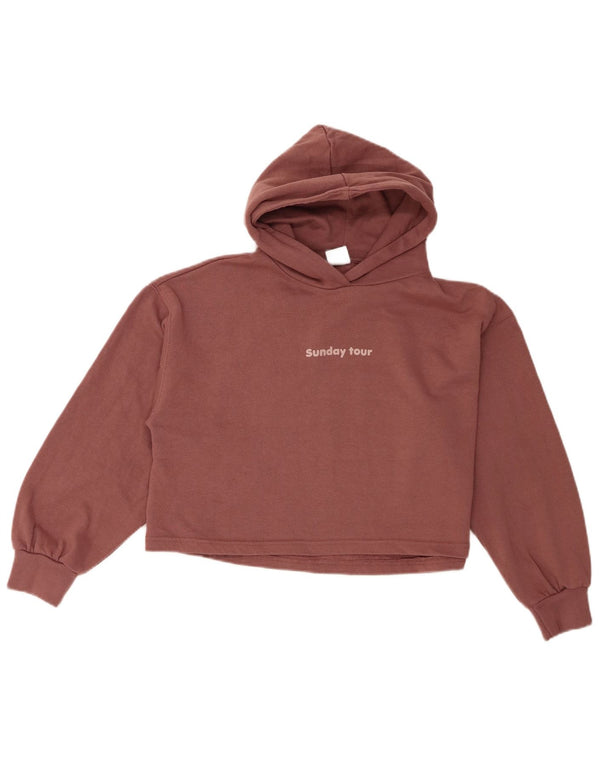 Zara Girls Oversized Crop majica s kapuljačom 13-14 godina, ružičasti pamuk