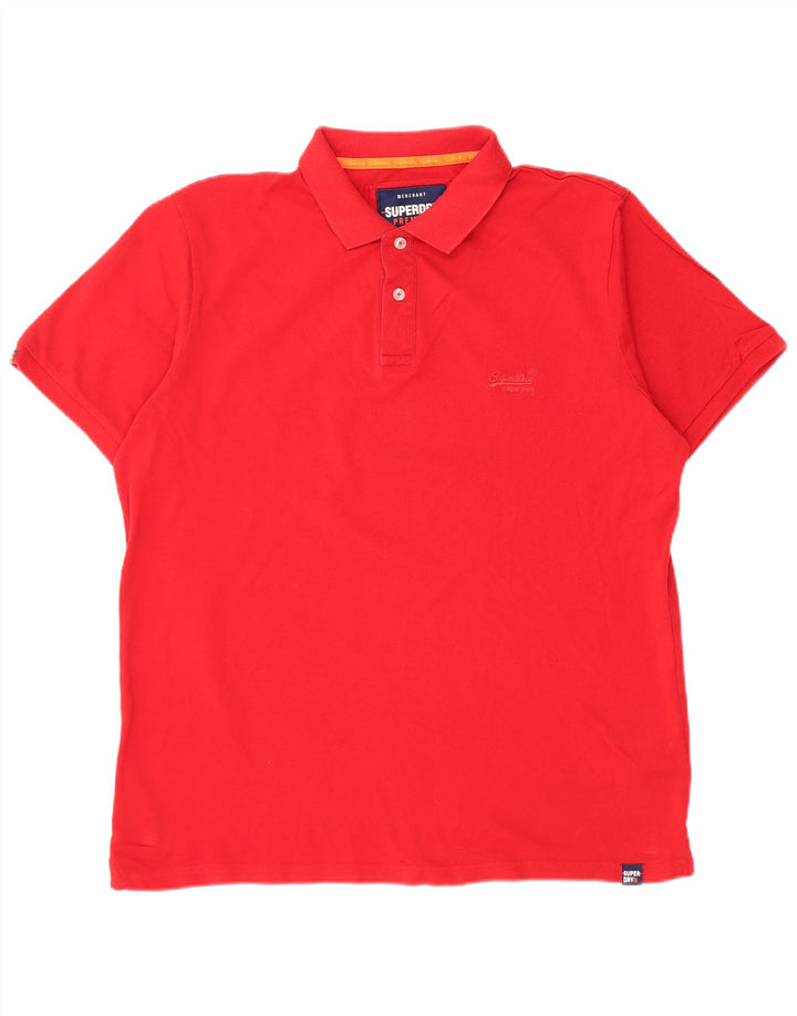 Superdry muška polo majica 2XL crveni pamuk