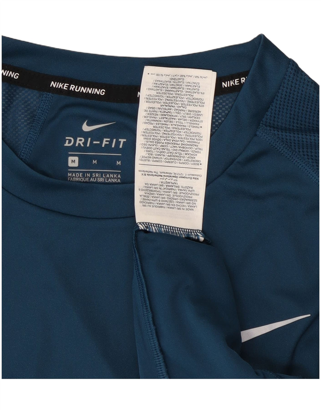 Nike Ženska Dri Fit majica kratkih rukava UK 14 srednje plavi poliester