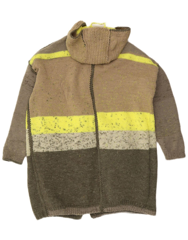 Vintage ženski prekomjerni dugi kardigan džemper UK 20 2XL Višebojni