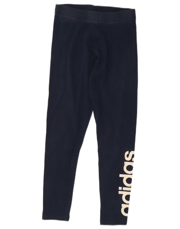 Adidas ženske grafičke tajice UK 8/10 Male tamnoplave pamučne