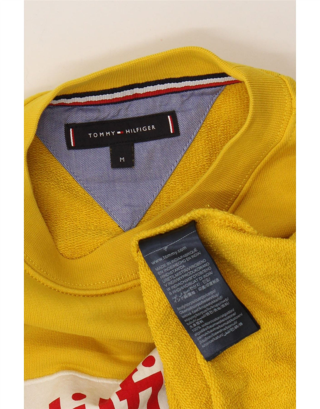 Tommy Hilfiger muška trenirka s grafičkim motivima srednje žuti pamuk