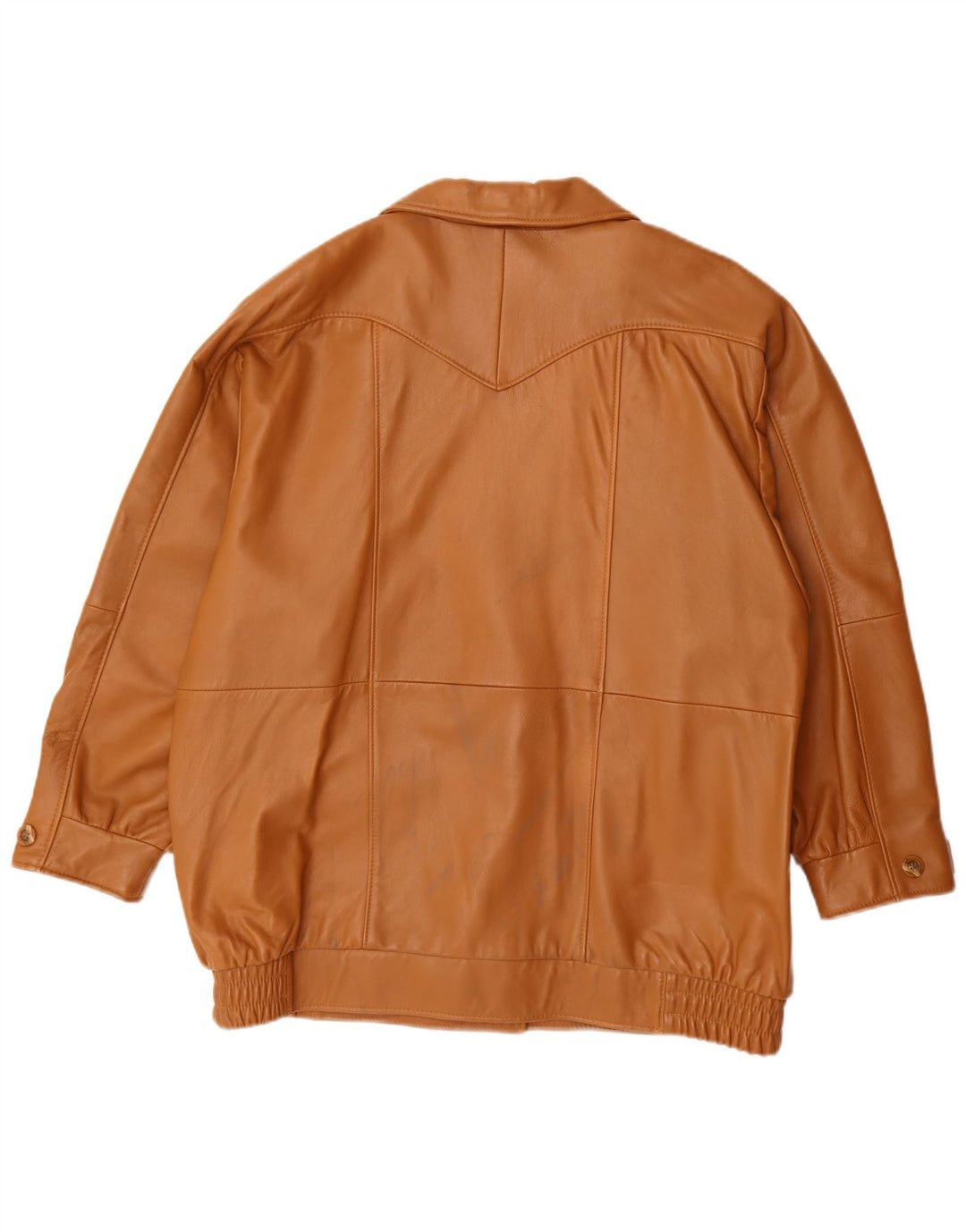 Vintage ženska prevelika kožna jakna EU 44 XL smeđa koža