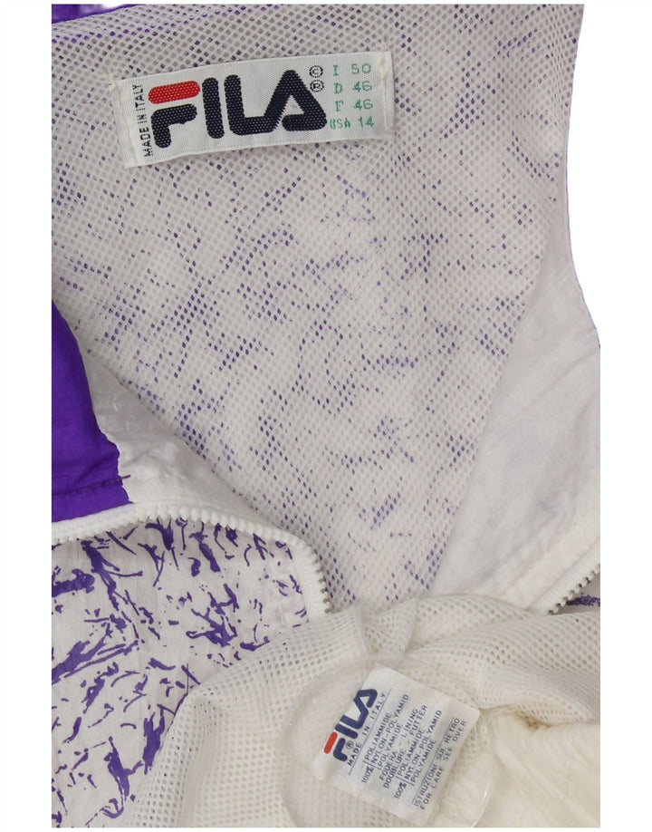 Fila ženska gornja jakna od trenirke IT 50 XL od bijelog pjegavog poliamida