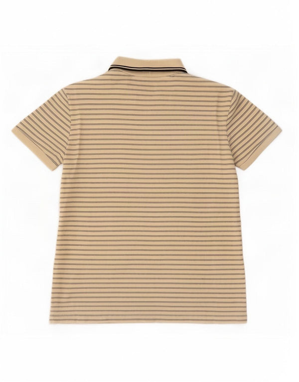 Fred Perry ženska polo majica UK 14 Veliki bež prugasti pamuk