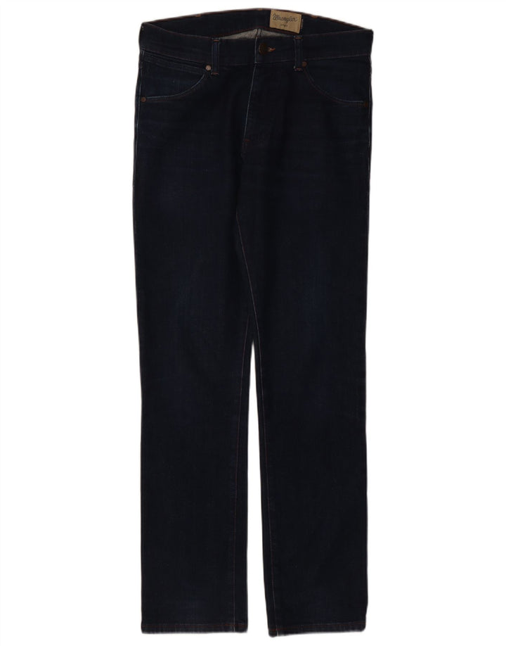 Wrangler muške uske traperice Larston W32 L32 tamnoplavi pamuk