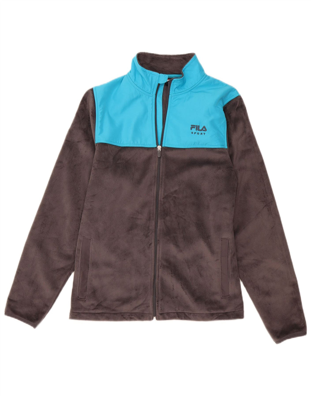 FILA ženska jakna od flisa UK 14 srednje siva poliester u boji