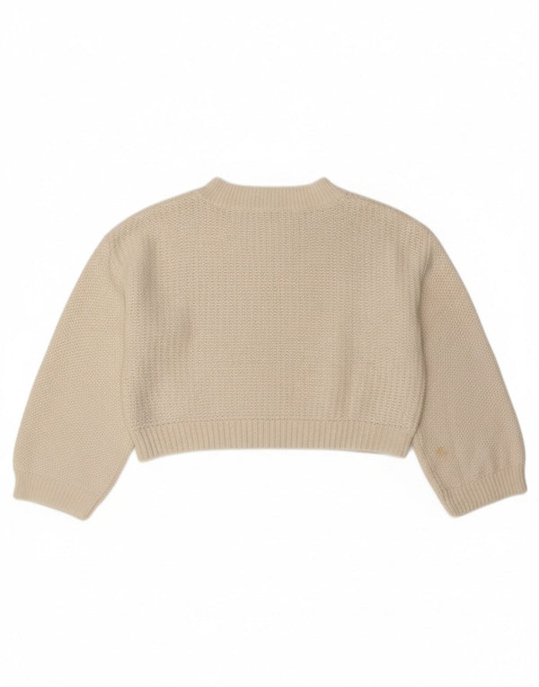 Zara ženski pulover širokog kroja s okruglim izrezom UK 16 Large Off White