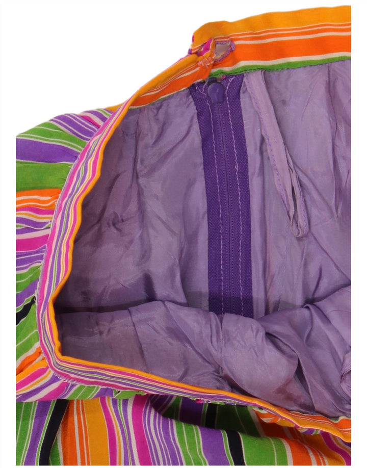 VINTAGE ženska suknja na više razina W25 XS na višebojne pruge