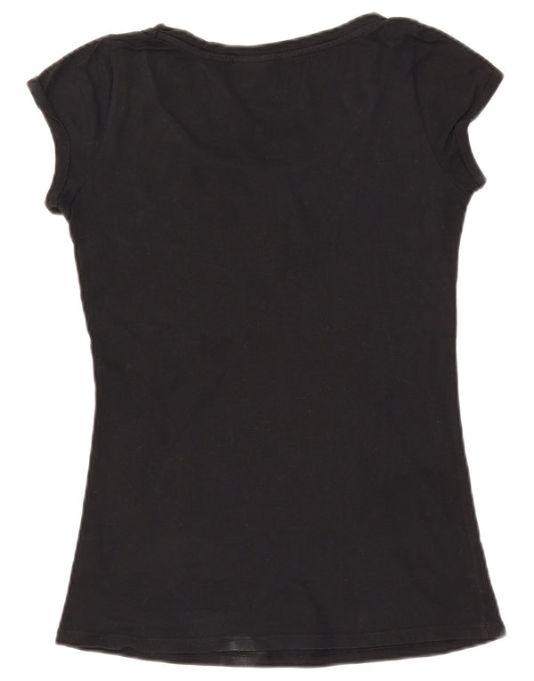 BENETTON Ženska majica kratkih rukava Peanuts Graphic UK 6 XS crni pamuk