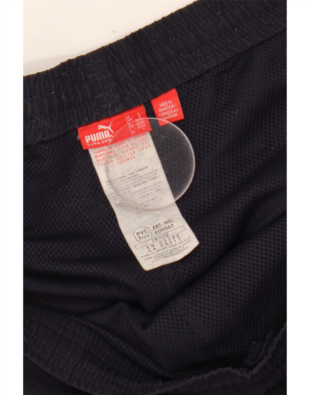 Puma muške hlače od trenirke Graphic Large Navy Blue od poliestera