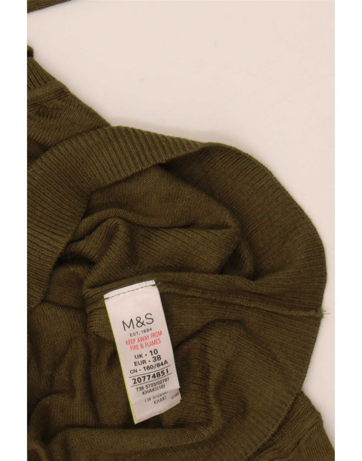Marks & Spencer ženski pulover s okruglim izrezom UK 10 Small kaki