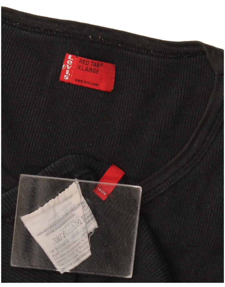 Levi's ženski prsluk UK 18 XL crni pamuk