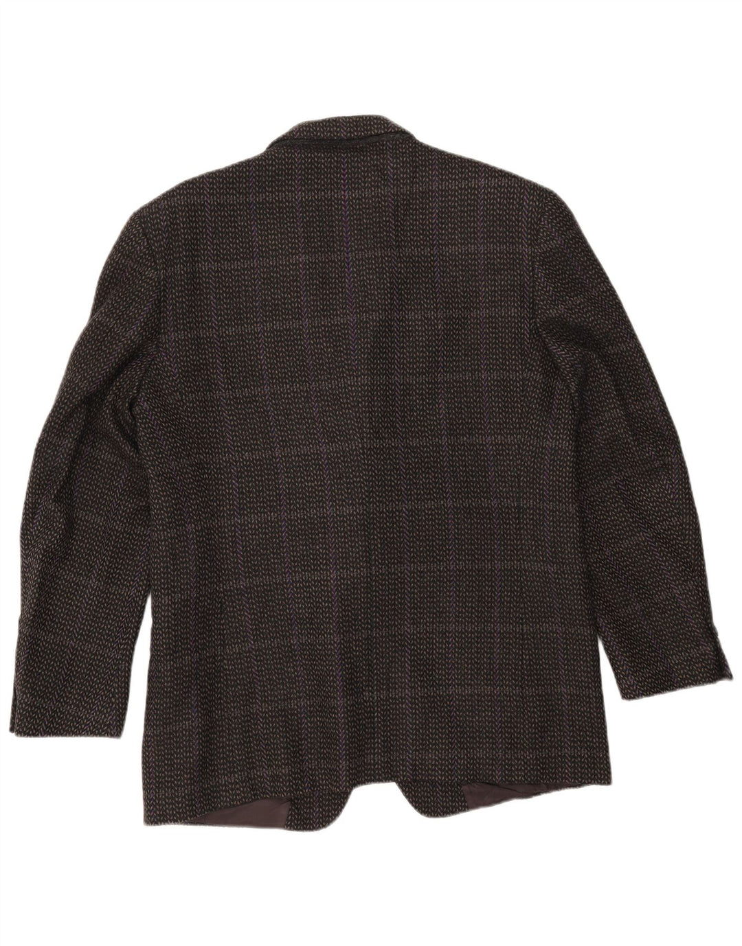 Cerruti 1881 muška jakna s 2 gumba IT 54 2XL siva karirana janjeća vuna