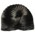 Vintage ženski pleteni turban šešir jedne veličine na kaki pruge
