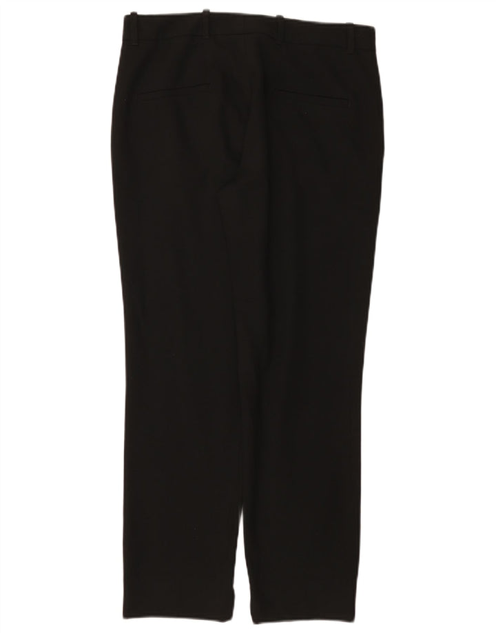 ZARA ženske ravne chino hlače male W26 L26 crni poliester