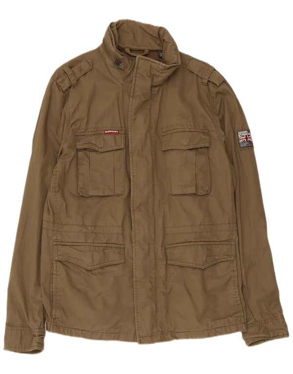 Superdry muška vojna jakna UK 40 Large kaki pamuk