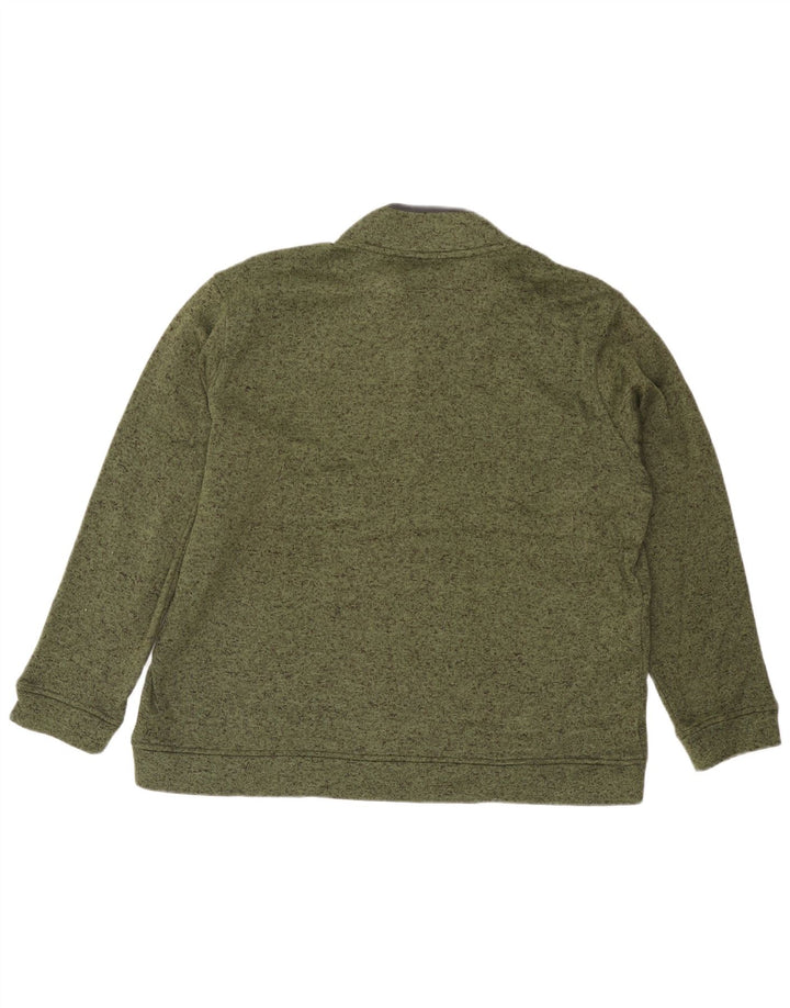 Eddie Bauer muška majica s dugmadima i izrezom 2XL zeleni pjegavi poliester
