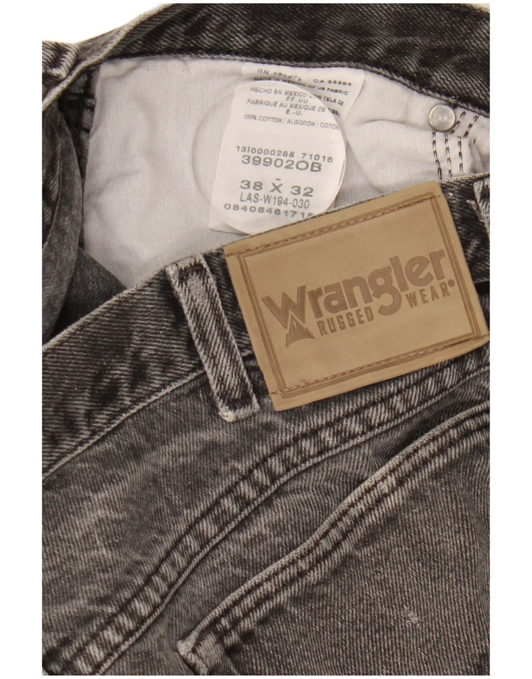 WRANGLER Muške traper kratke hlače W38 XL sivi pamuk