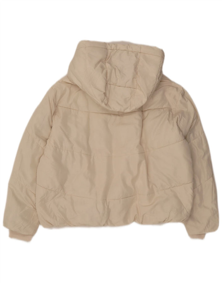 Prevelika podstavljena ženska Zara jakna s kapuljačom UK 10 Small off white poliester