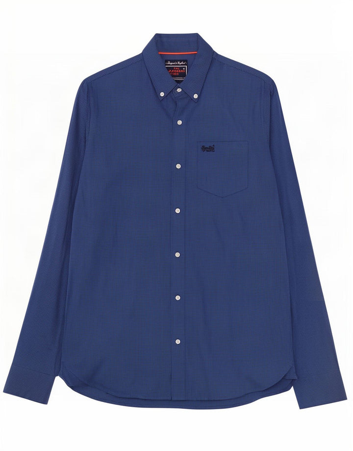 Superdry muška košulja srednje tamnoplave boje gingham pamuka