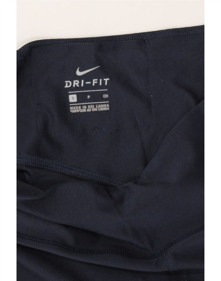 Nike Ženske Dri Fit grafičke tajice UK 8 Male tamnoplave