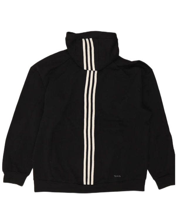 ADIDAS Muška pulover s kapuljačom Climalite Graphic Zip Srednje crni poliester