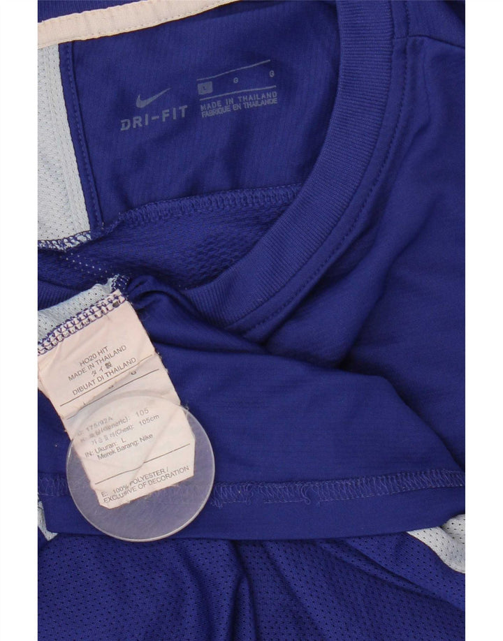 Nike Dri Fit majica kratkih rukava velika plava poliesterska boja