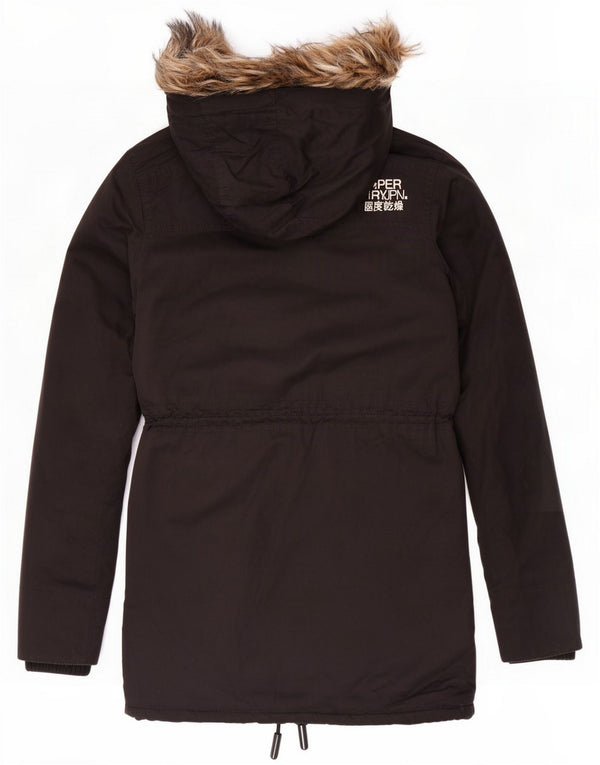 Superdry ženska jakna s kapuljačom UK 6 XS crni poliester