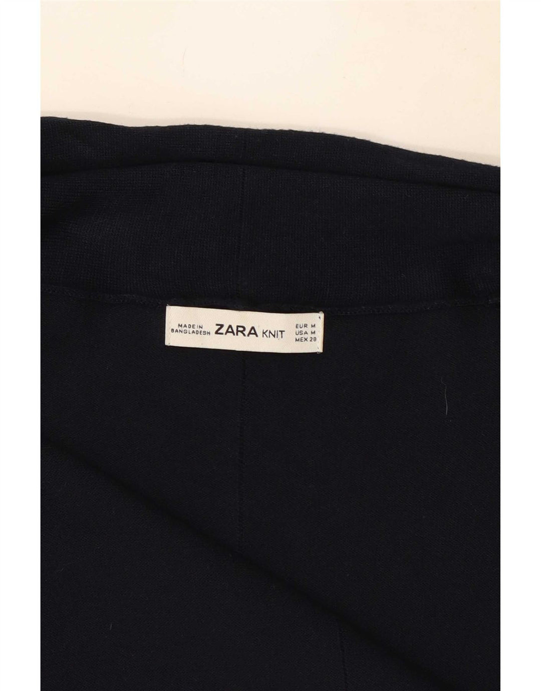 Zara ženski otvoreni kardigan pulover UK 12 Srednje tamnoplavi