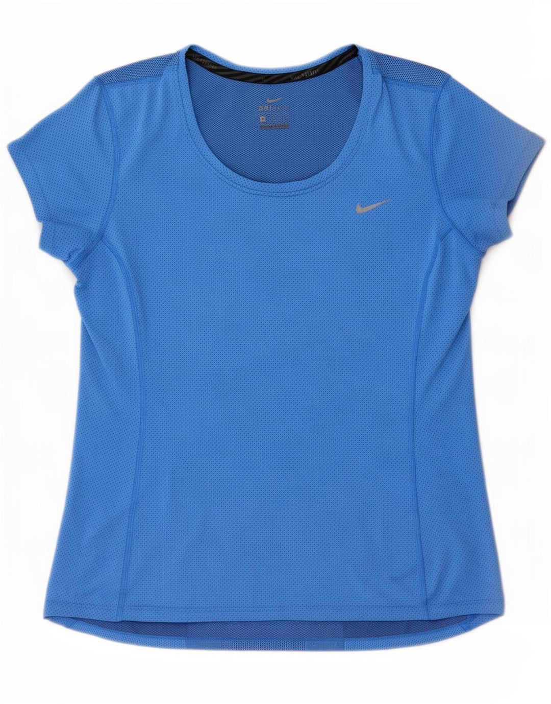 Nike Ženska Dri Fit majica kratkih rukava UK 12 srednje plavi poliester
