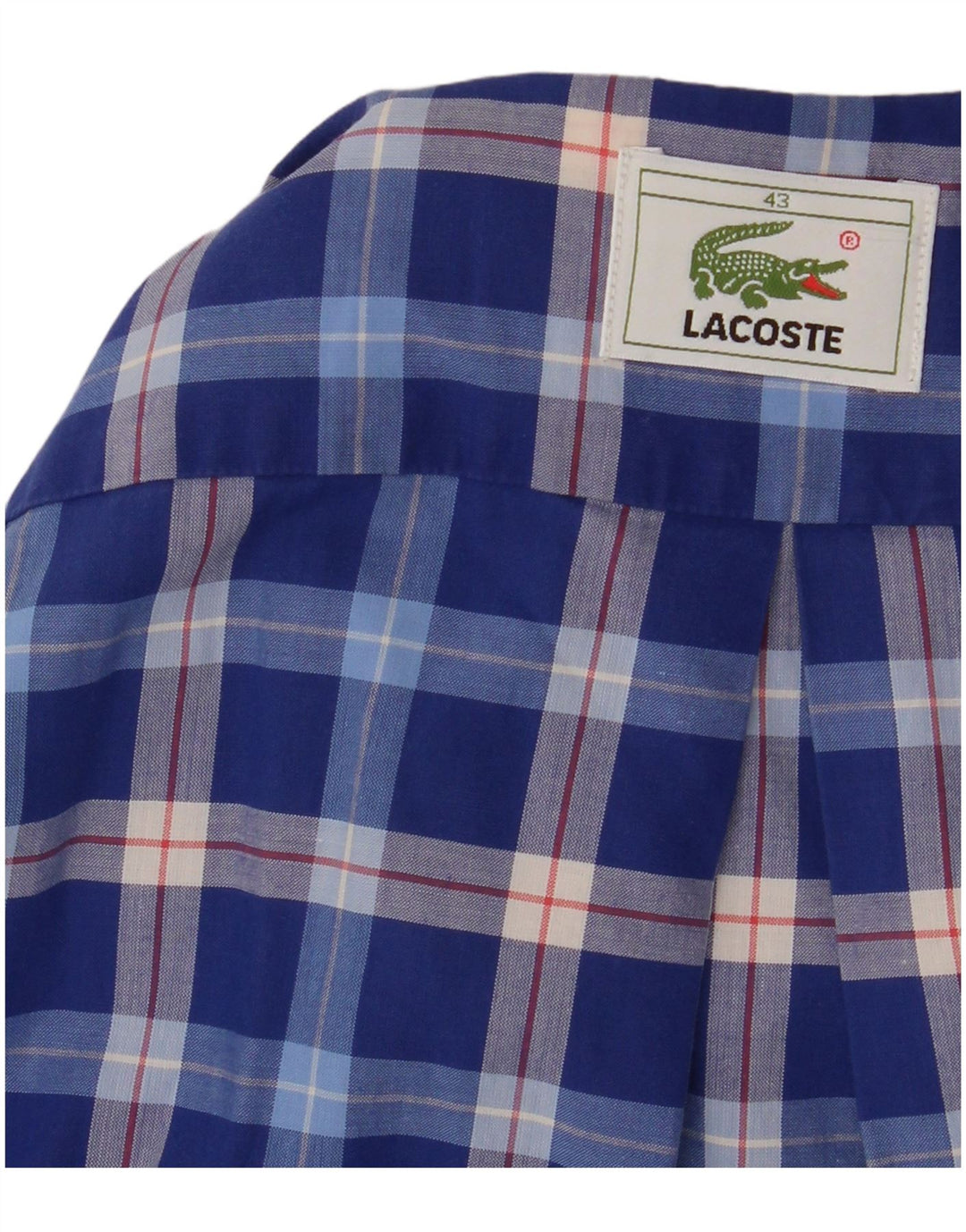 Lacoste muška košulja kratkih rukava, velika plava karirana veličina 43