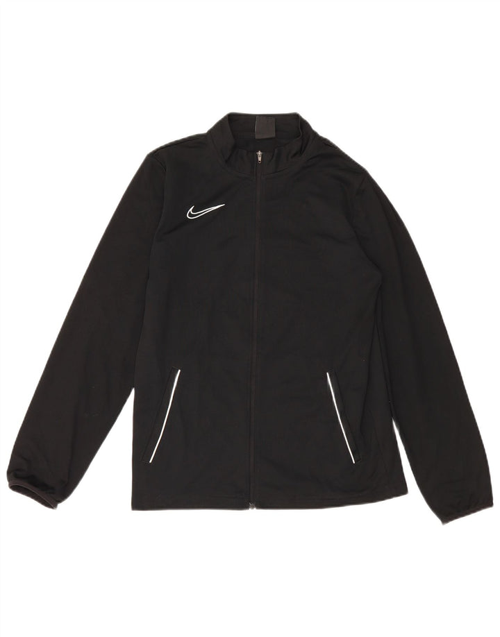 Nike Boys Dri Fit trenirka gornja jakna 13-14 godina XL crni poliester
