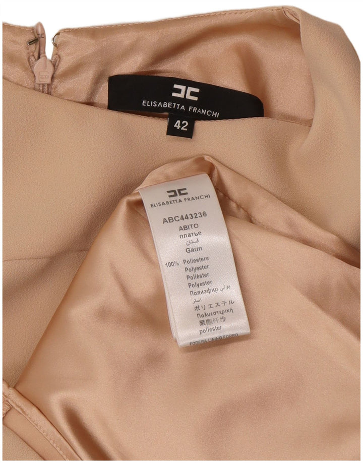 Elisabetta Franchi ženska haljina IT 42 Medium Beige Poliester Classic
