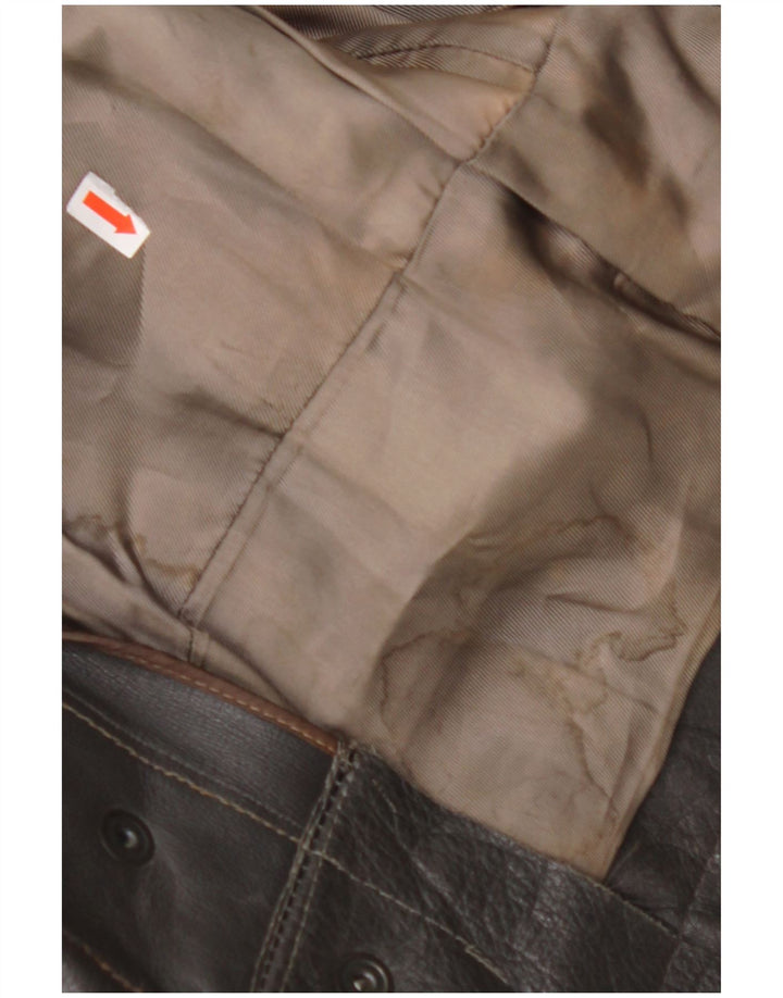 VINTAGE ženska kožna jakna UK 14 srednje crna