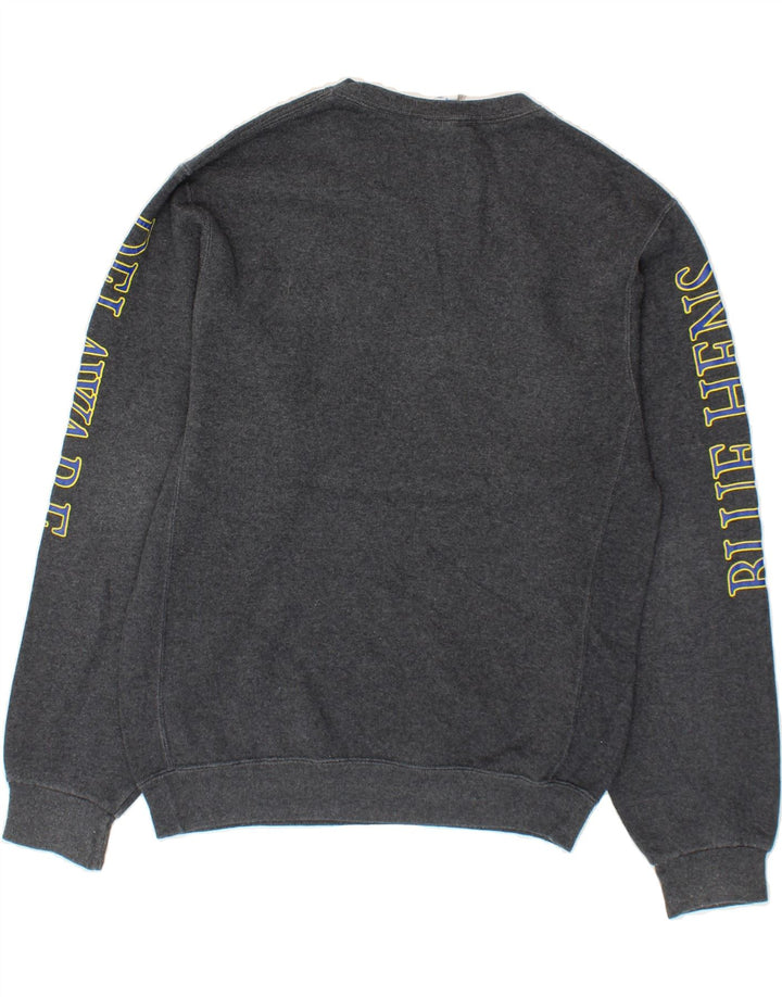 RUSSELL ATHLETIC Mens Delaware Graphic Sweatshirt Jumper Small Grey Cotton Vintage Russell Athletic and Second-Hand Russell Athletic from Messina Hembry 