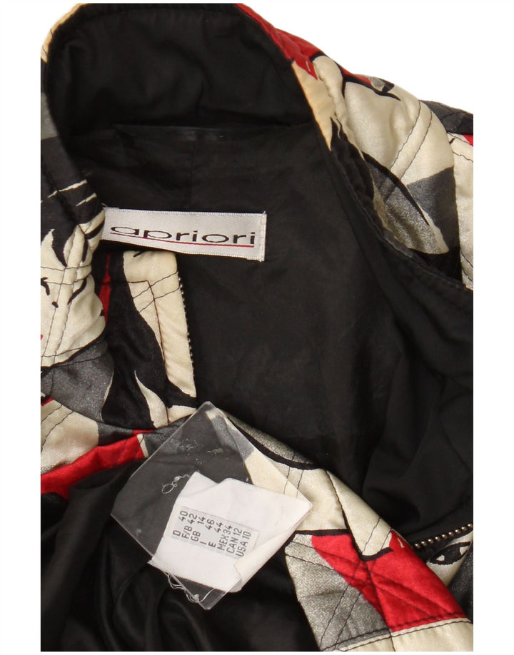 Apriori ženska bomber jakna s grafičkim motivima UK 14, veliki višebojni acetat