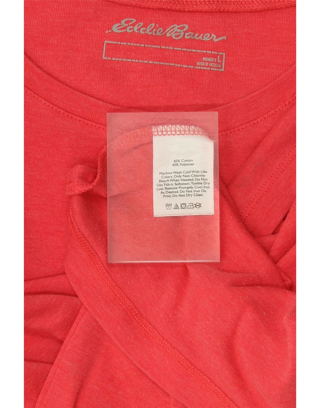 EDDIE BAUER Womens Top Long Sleeve UK 14 Large Red Cotton Vintage Eddie Bauer and Second-Hand Eddie Bauer from Messina Hembry 