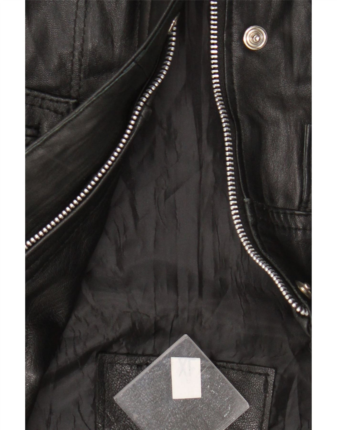 Vintage muška kožna jakna UK 42 XL crna koža