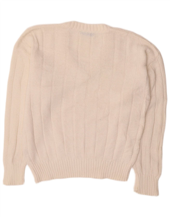 CARRERA Muški pulover s V-izrezom, mali bijeli pamuk