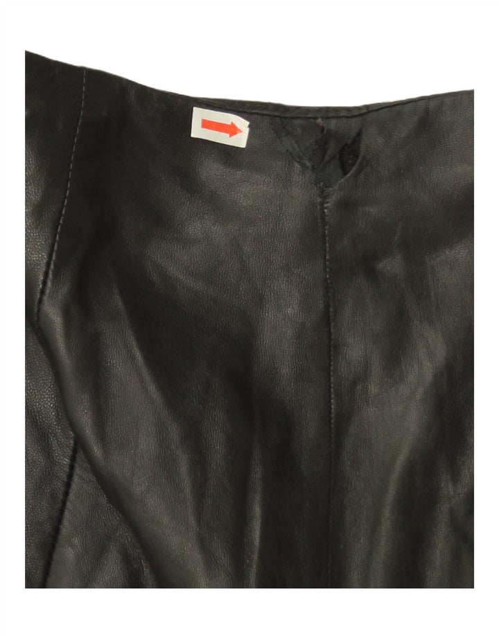 Mango ženske uske kožne hlače EU 36 male W24 L27 crna koža