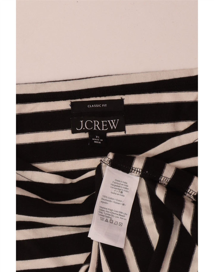 J. CREW Ženska majica klasičnog kroja s 3/4 rukavima UK 18 XL Crni pamuk na pruge