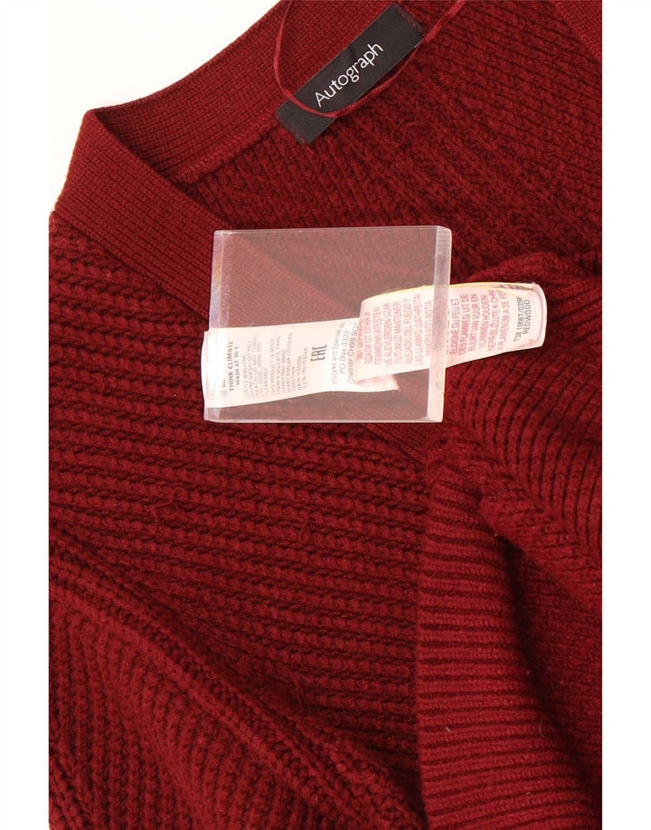 Marks & Spencer ženski džemper s autogramom UK 12 Srednje crvena viskoza