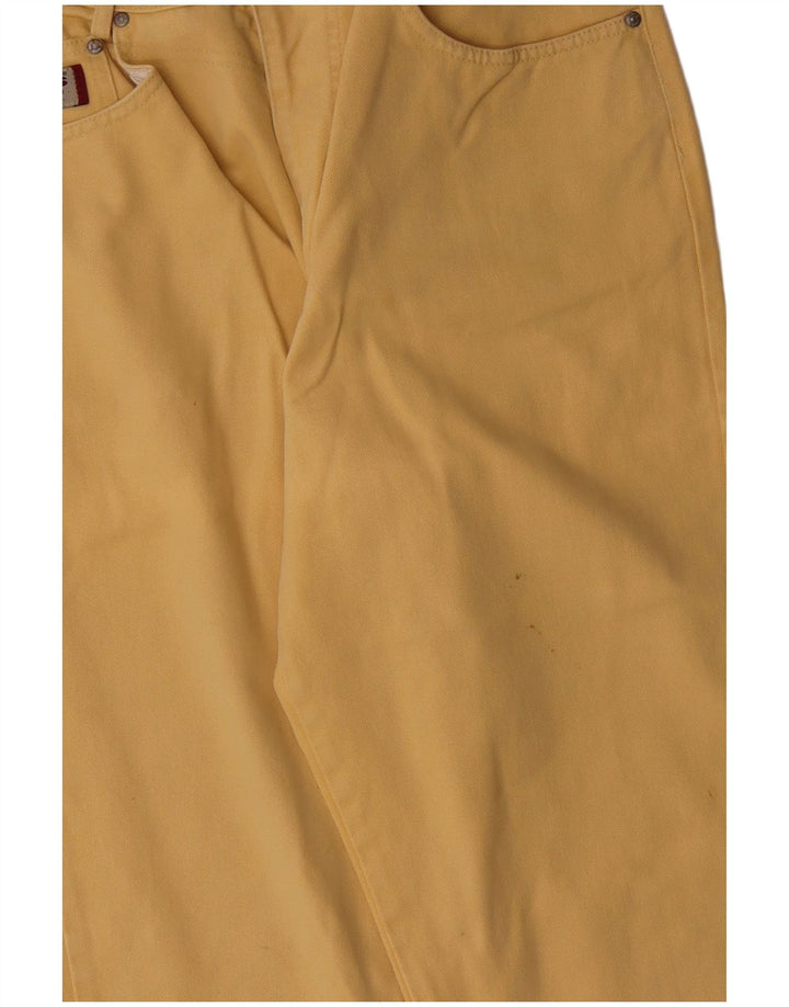 H.I.S ženske sužene traperice visokog struka UK 18 XL W32 L28 žuti pamuk