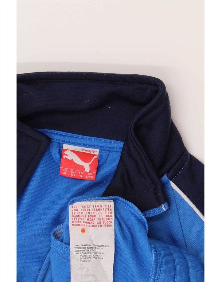 Gornja jakna trenirke Puma Boys Graphic 13-14 Years Blue Colourblock