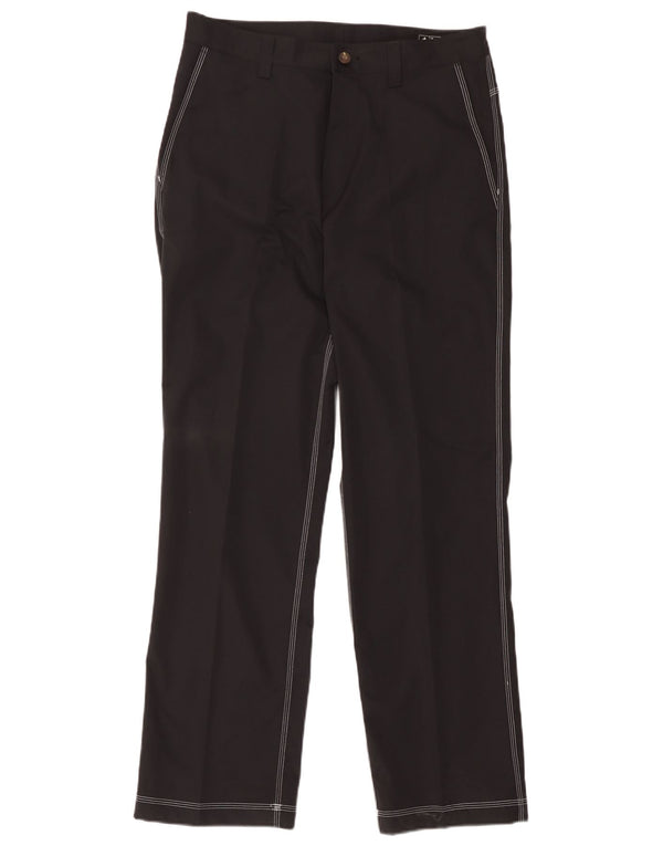 Adidas muške Climacool ravne chino hlače W34 L32 crni poliester