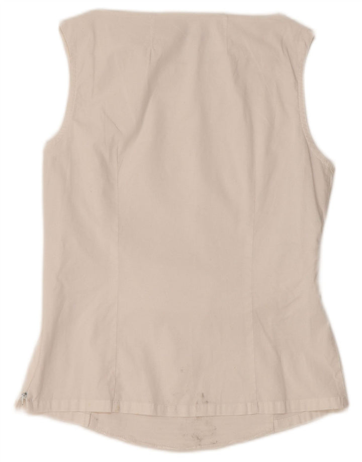 NARACAMICIE Ženski gornji dio bluze bez rukava UK 8, male bijele pruge, pamuk