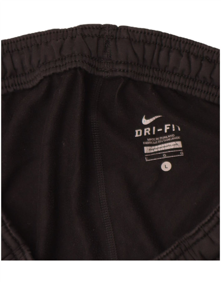 Nike muške Dri Fit hlače za trenirku, velike crne poliesterske hlače